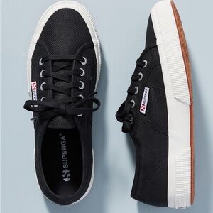 Superga Black and White Sneakers with Classic Design